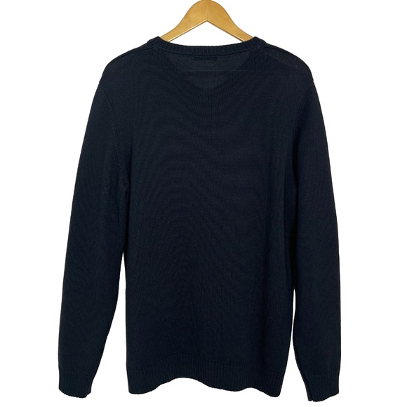 Wool-Acrylic Navy & Pink Sweater - Picture 2 of 15